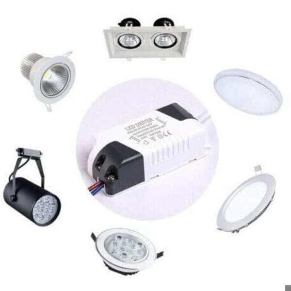 LED-transformator for taklampe 18–24W - DC-kontakt - Pakke med 2 - Integrert sikkerhet