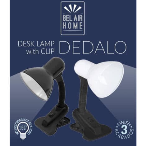 Bordlampe med svingbar leddet klemme E27
