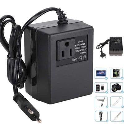 Spændingsomformer - 300W - AC 220V til 110V - EU-adapter - Kompakt og letvægts