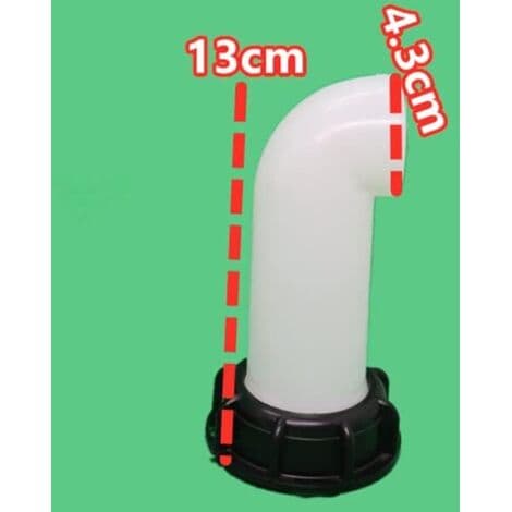 stk vanntankdyseventil, vanntankventil, 60 mm IBC vanntankadapter, for død IBC-tank (hvit)
