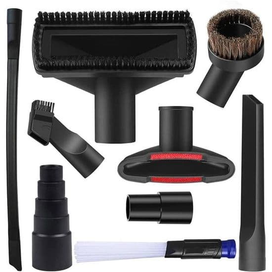 1 set * dammsugartillbehör Svart plast
