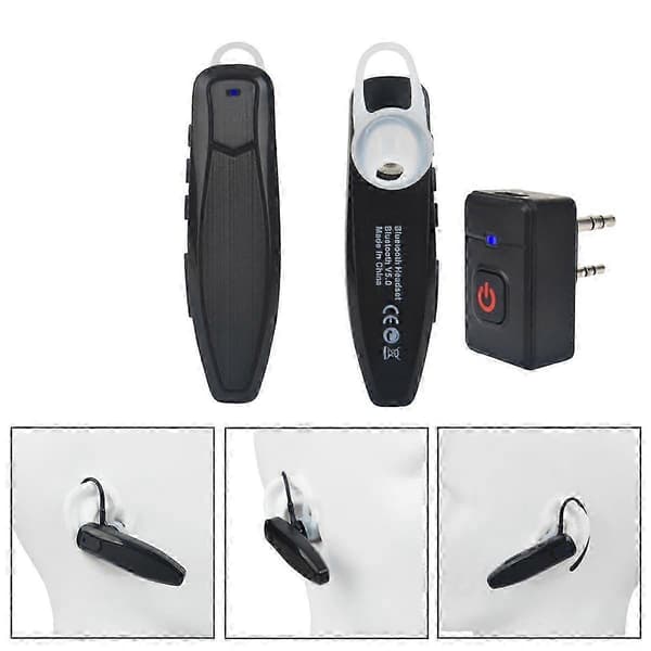 Walkie Talkie Trådløst Bluetooth PTT Headset Øretelefon Håndfri K-plugg for Mikrofon Headset Adapter
