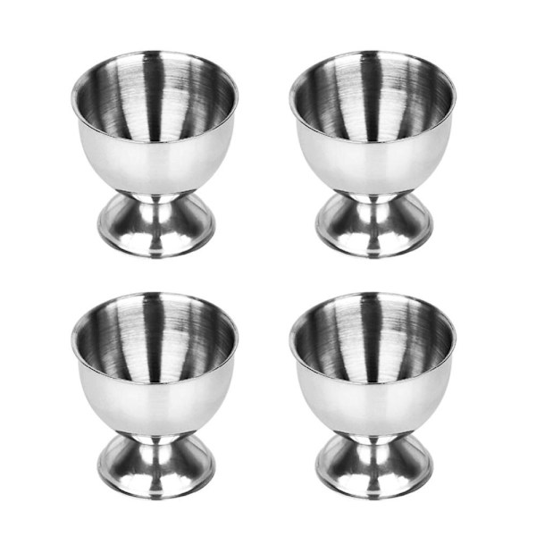 4x Moderne Eggeglass - Rustfritt Stål