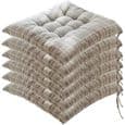 Sett med 6 stolputer, 40x40 sitteputer, dekorative stolputer, hageputer, stil N