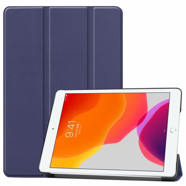 iPad case 10.2/10.5 inch - Foldable Smart Cover Case Dark Blue