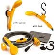 Bærbar bruser 35W - 12V - Dykpumpe - 2m fleksibel slange