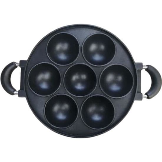 Bageform - Kageform i støbejern - 7 huller - Non-stick - 26 cm