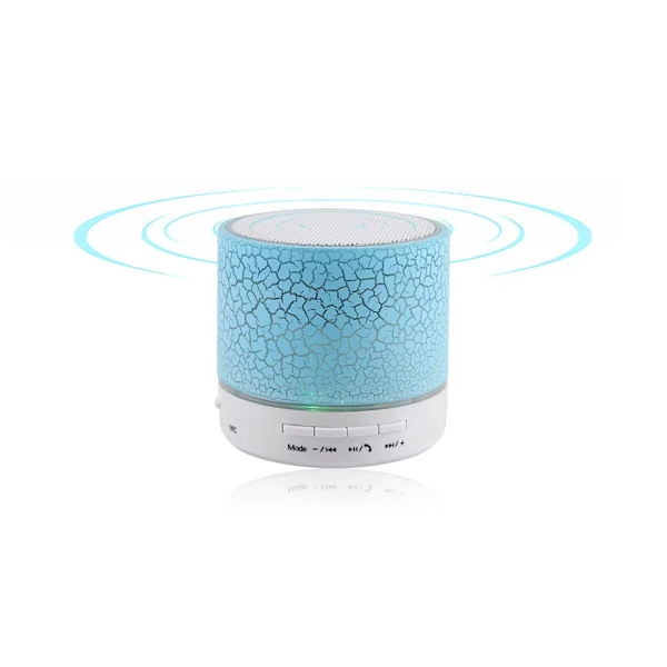 Speaker - Bluetooth with LED - Portable & Mini Size Black