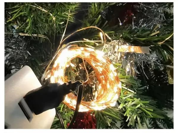 Vandtæt USB LED-lys, kobbertrådsmodel med USB sort varm farve 3m 30 lys