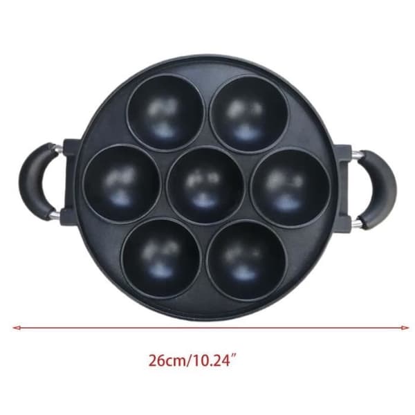 Bageform - Kageform i støbejern - 7 huller - Non-stick - 26 cm