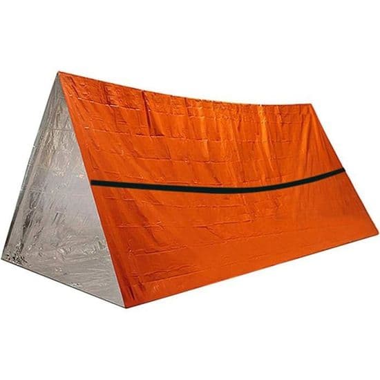 Nødtelt, termisk tæppe, foldbart overlevelsesly til udendørs camping, vandreture, eventyr (orange)