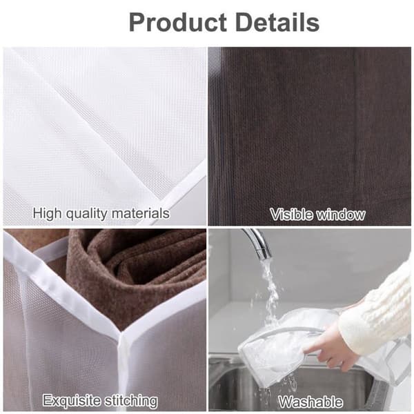 Skabsorganisator, sæt med 2 - Sammenfoldelig - 7 og 11 rum - Nylon og Oxford