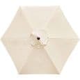 Udskiftningsdug til 2,7 m haveparasol - 6 arme - 180g polyester - UV-beskyttelse 30+