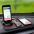 Multifunksjonell sklisikker bil dashbordmatte med telefon- og digital skiveholder