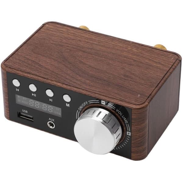 Mini Bluetooth 5.0 stereo HiFi digital 2-kanals 50W effektforstærker med USB-indgang