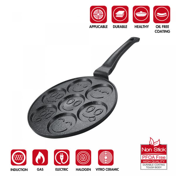 Pannekakepanne med Smileyformer – 26 cm