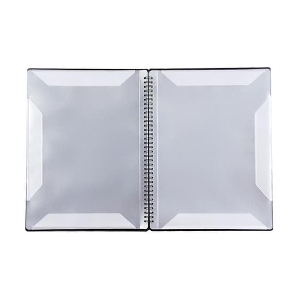 A4-nodebogmappe Sort 40-pak White