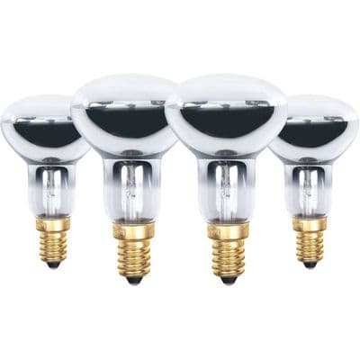 Pakke med 4 E14 lavalampepærer, reflektorpunktpærer, 220-230V, 30W, R39 E14