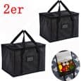 2x 50L Isolerede Køletasker, Store Drikkevarekøletasker, Picnickøletasker