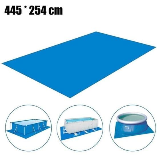 Poolunderlagsmatta, 4,5 x 2,5 m, blå