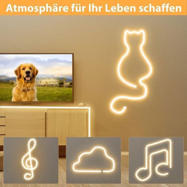 LED neonlist - 5m - 3000K Varmvit - IP65 vattentät