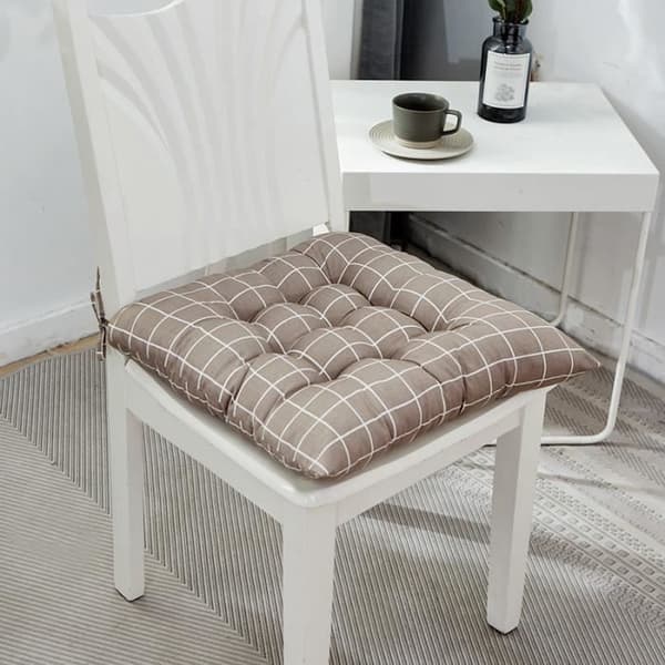 Sett med 6 stolputer, 40x40 sitteputer, dekorative stolputer, hageputer, stil N