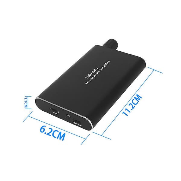 16-300Ω Hörlursförstärkare Portabel Hörlursförstärkare 3,5MM m/Audio USB-kabel