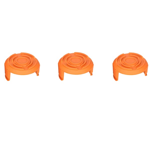 3-pack covers for spool for Worx WA0010 grass trimmer Orange