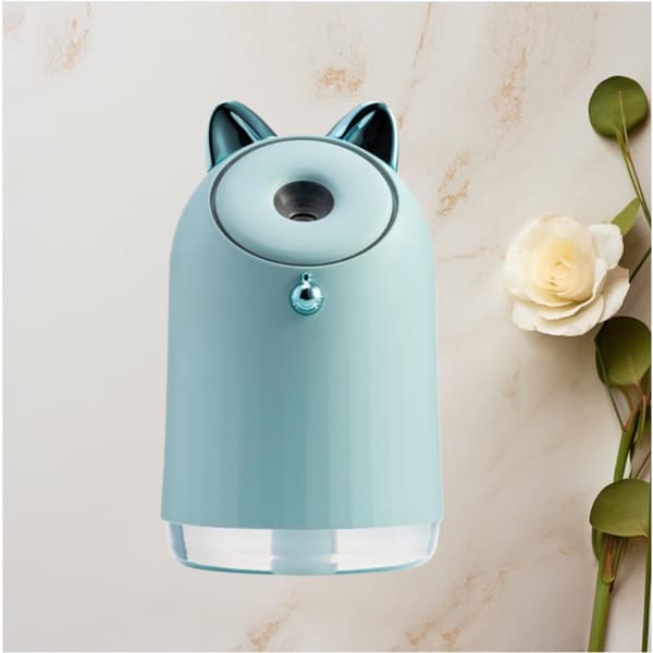 Battery-Powered Creative Humidifier: Portable Nano Mist Air Purifier with Night Light, Compatible with Various Brands Blue