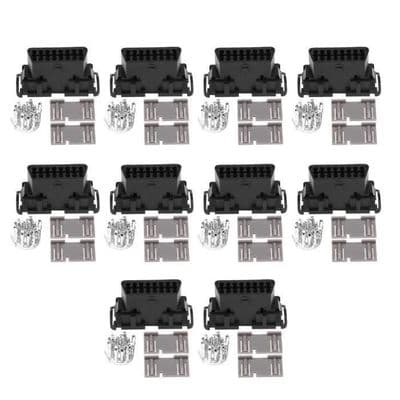 OBD2 16-pinners hunnkontaktsett Pluggadapter Bil J1962