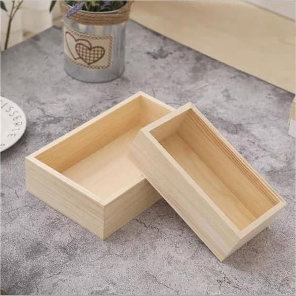 Træopbevaringsboks, alsidig og elegant organizer til hjem og kontor, holdbart og miljøvenligt design