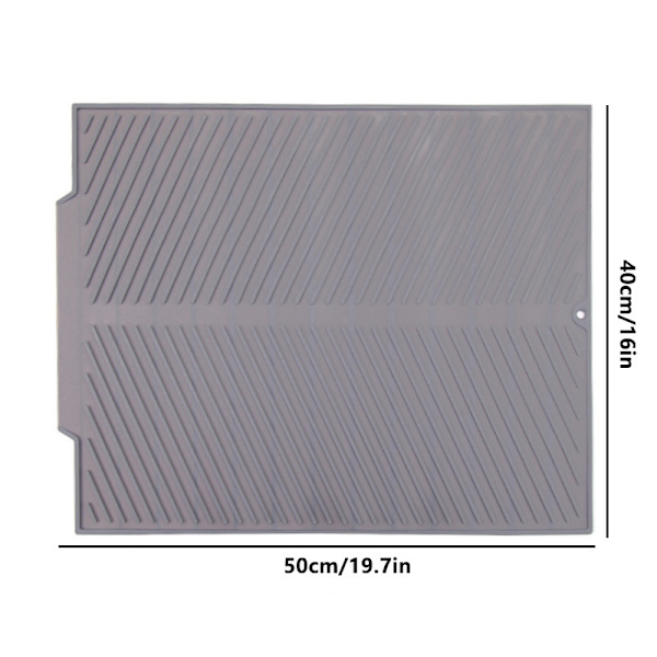 Silicone Dish Drying Mat - Heat Resistant and Foldable L L