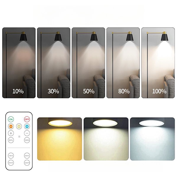 E26/E27 Rechargeable Light Bulb with Remote Control White 1 8.5x8.5x7.4 cm