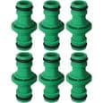 Dubbel hankoppling - Plast - 6 st - 1/2\" hona/hona