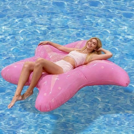 Voksen Pool Float. Oppustelig Søstjerne Float 150cm. Pink Oppustelig Hængekøje Pool Float.