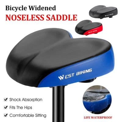 Ergonomisk cykelsadel - Ultra komfortabel - Blå - Til fritidscykling