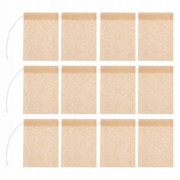 100 st 5x7cm Tepåse med Dragsko av Filterpapper