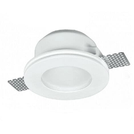 Infälld spotlight i gips, rund med glas GS-15