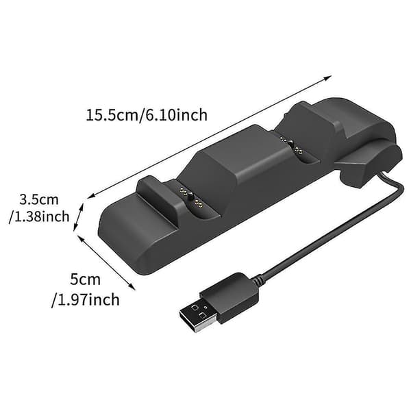 Ps5 Controller Ladestation Dobbelt Ladestation Kompatibel Med Playstation 5 Gamepad