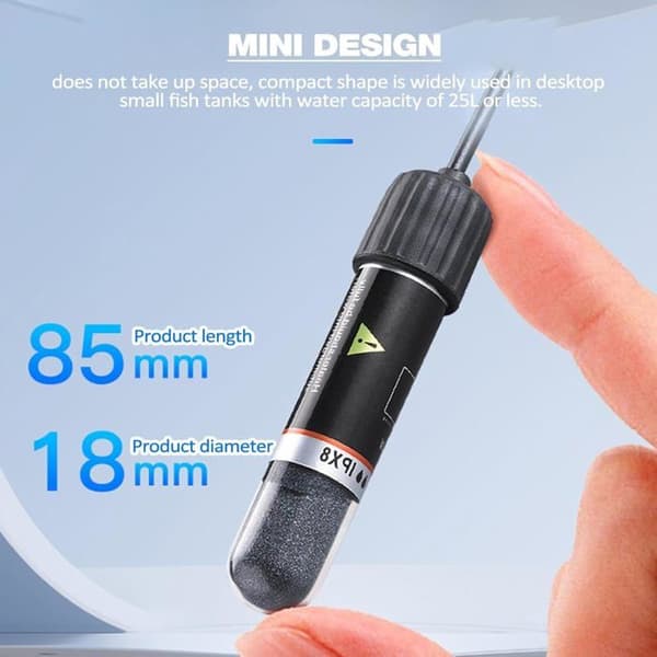 Mini akvaariolämmitin termostaatti 10W USB - Ladattava - Kompakti - Musta