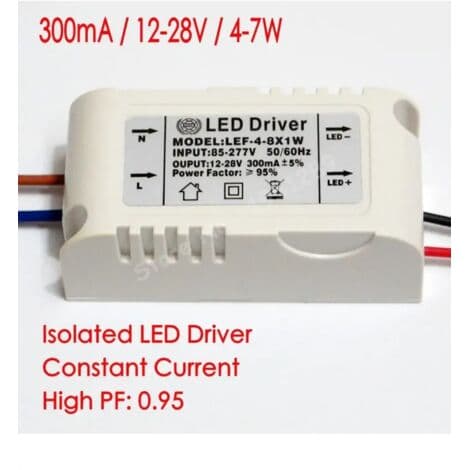 Alimentator Transformator Drivrutin För Infälld 3 7 12 15 18w 25watt 4-7 Watt