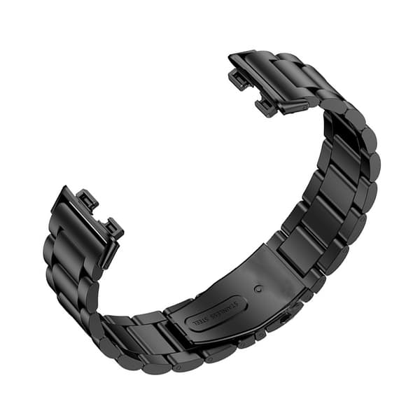 Metalrem til Huawei Band 10 - Stilfuld rem i rustfrit stål til Huawei Band 9/8 Sort Silver