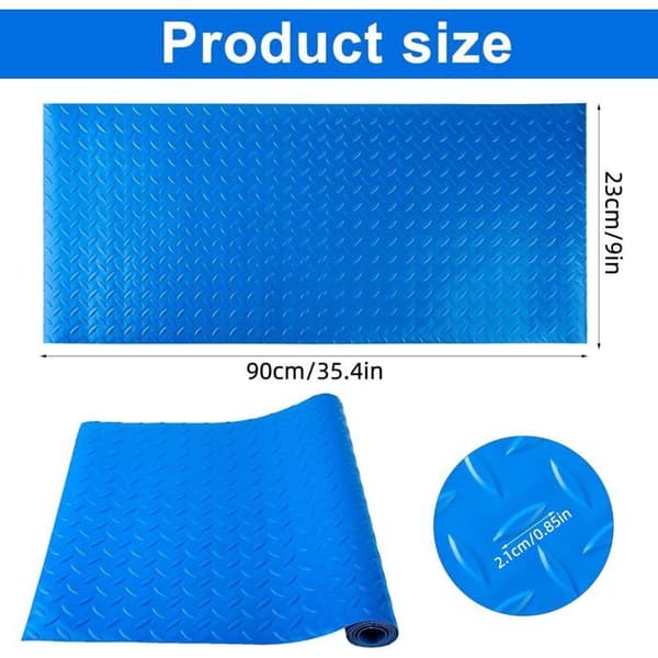Skridsikker poolmåtte, 90x23cm poolstigemåtte, rektangulær poolgulvmåtte, poolstigemåtte til nedgravede pools