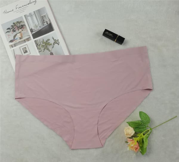 High-waisted bikini briefs, set Pink + White 4XL