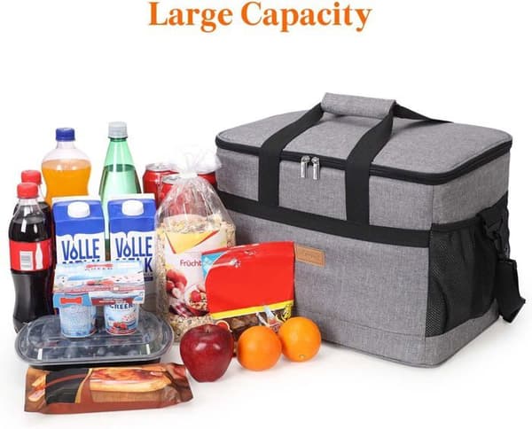32L Sammenleggbar Isolert Bag - Grå - PEVA - 42x31x28cm