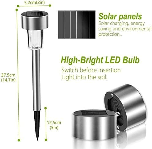 12-pak Solcellehavelamper, Solcellehavelamper, IP65 Vandtæt, Solcellehavelamper, Solcellelamper