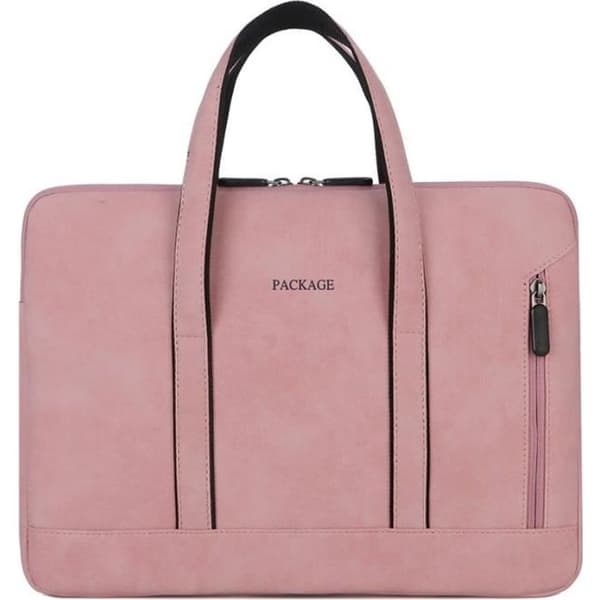 Laptopfodral - Leytn® - 15,6 tum - PU-läder - Vattentätt - Rosa