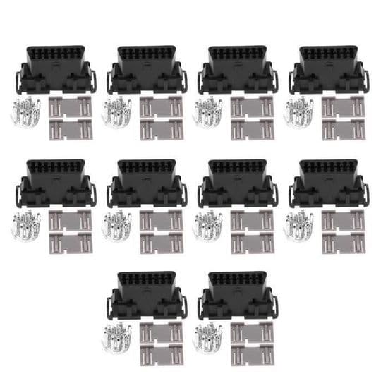 OBD2 16-pinners hunnkontaktsett Pluggadapter Bil J1962