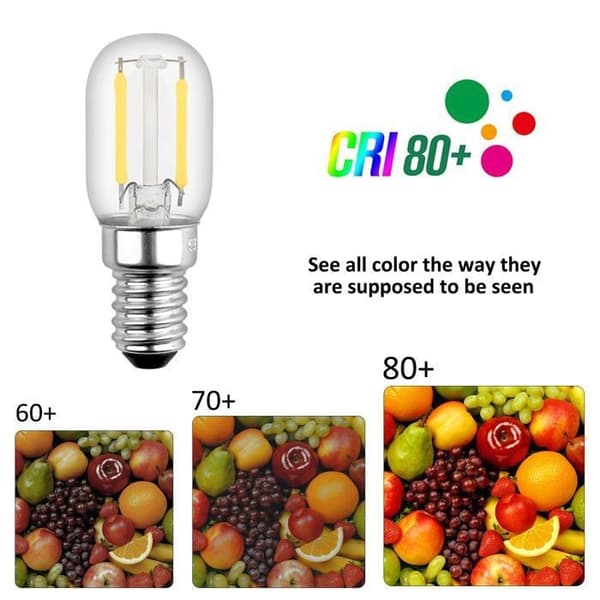 E14 T22 LED-glödlampa - 1W - 100LM - Kallvit 6000K - 2-pack