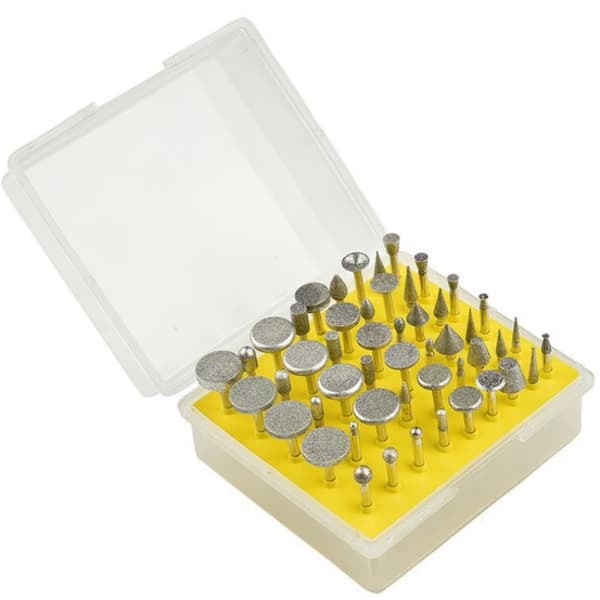 Diverse diamantborsett, steinhuggerbiter 50 stk
